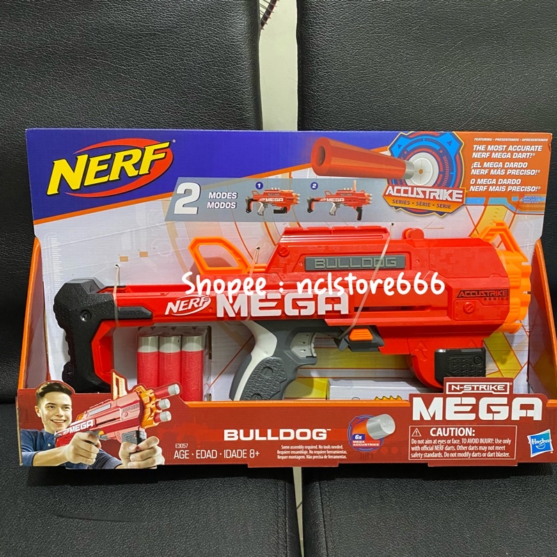 Jual NERF ACCUSTRIKE MEGA BULLDOG BLASTER ORIGINAL