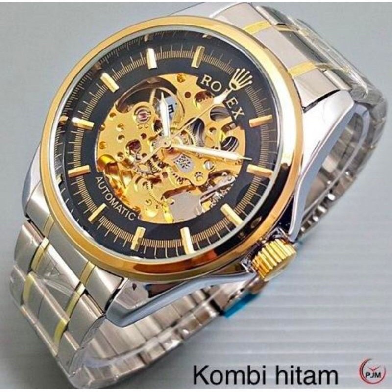 Jual Jam Tangan Pria Rolex Automatic Tanpa Baterai Rantai