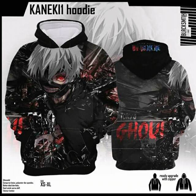 Jaket hoodie hotsell tokyo ghoul