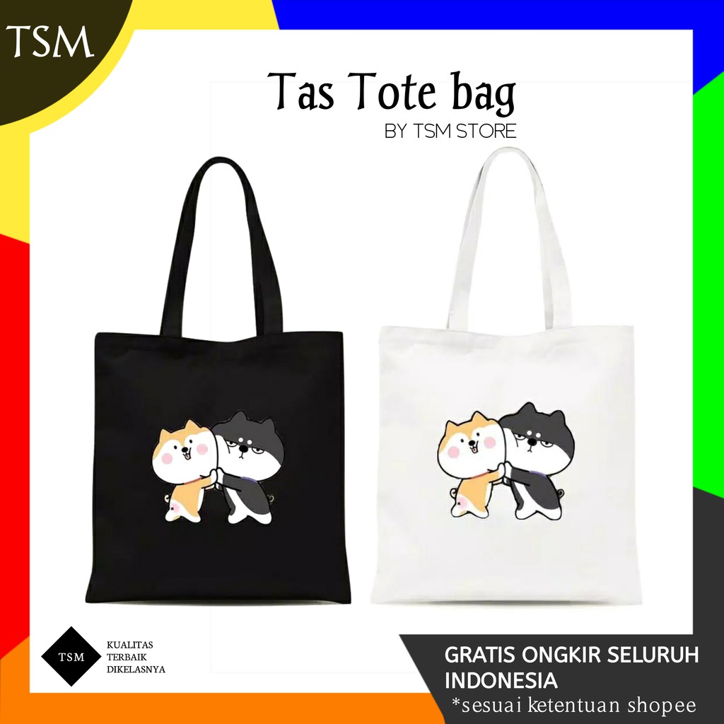 Tote bag kanvas discount shopee