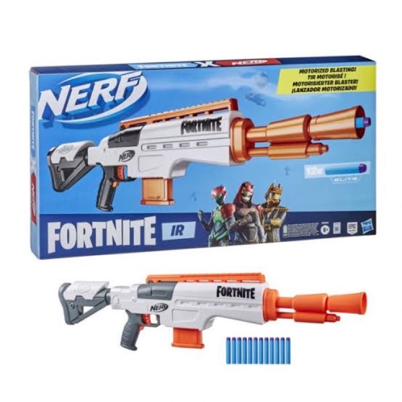  Nerf Fortnite IR Motorised Blaster – Dart-Blasting Fortnite  Blaster Replica – 6-Dart Removable Clip, 12 Official Nerf Elite Darts :  Toys & Games