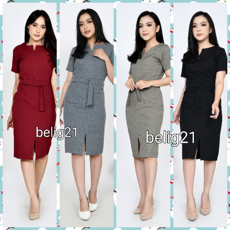 Dress kerja shop wanita modern