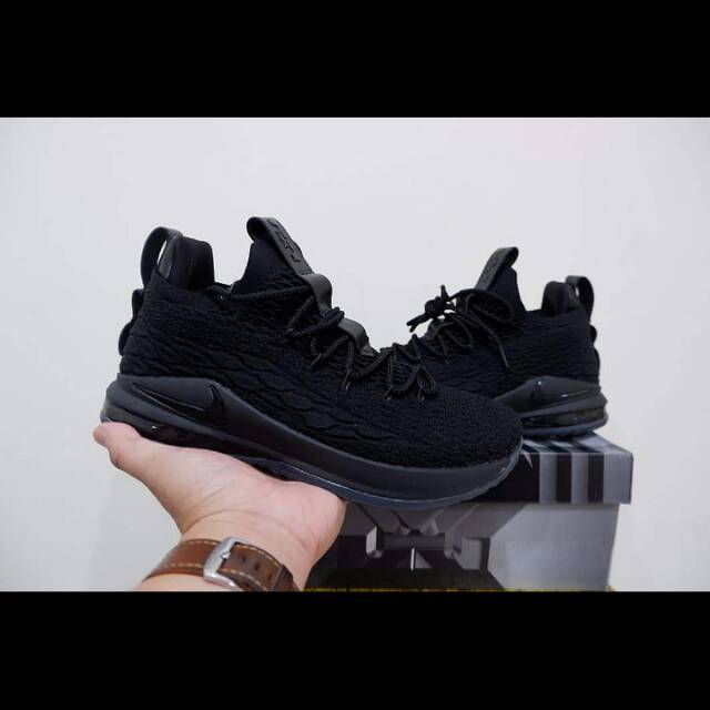 Nike lebron 15 triple black best sale