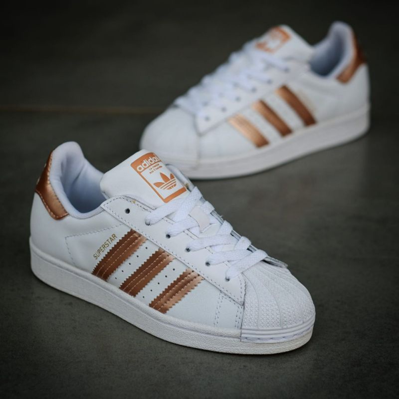 Jual SEPATU ADIDAS SUPERSTAR WHITE ROSHE GOLD ORIGINAL SEPATU