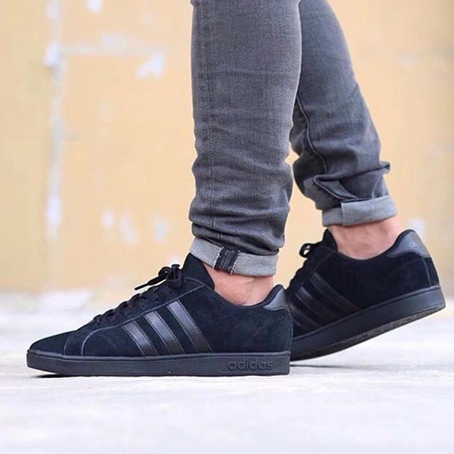 Jual Original Adidas Neo Baseline Suede FullBlack Made In