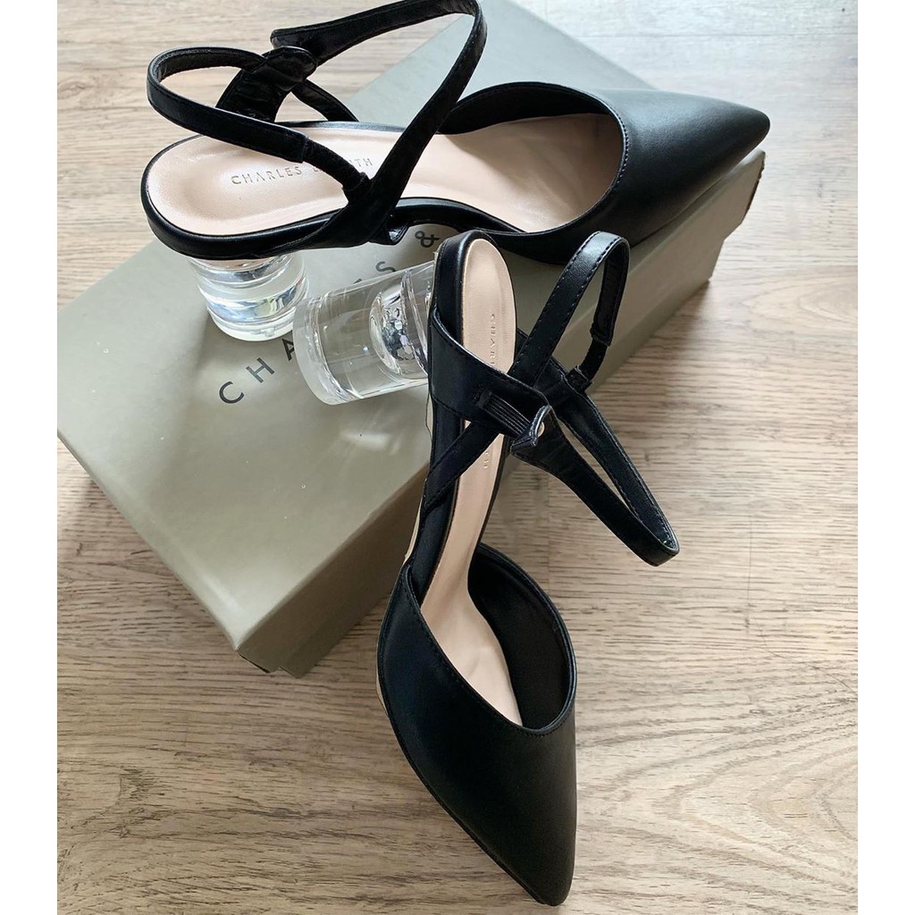 Charles and keith glass hot sale heels