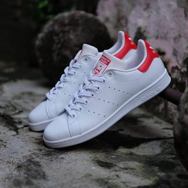 Jual ADIDAS STAN SMITH WHITE RED BNIB ART M20326 Shopee Indonesia