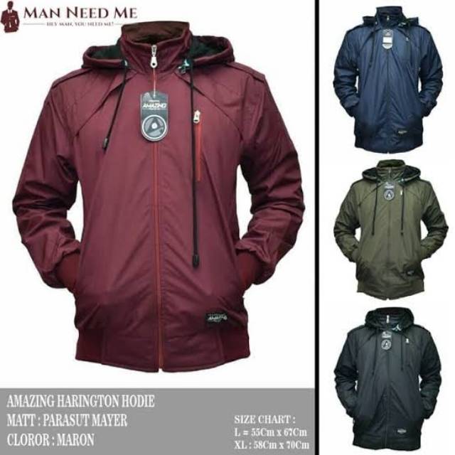 Jual JAKET PARASUT HOODIE HARRINGTON PRIA ORIGINAL Shopee Indonesia
