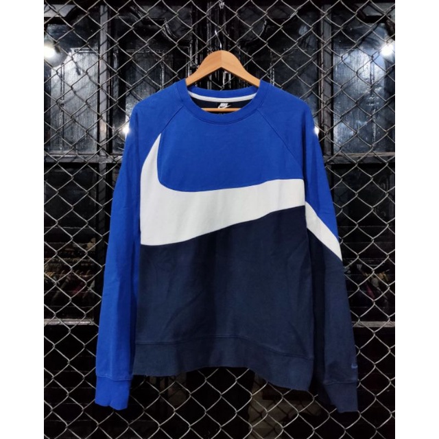 Nike big outlet swoosh bleu