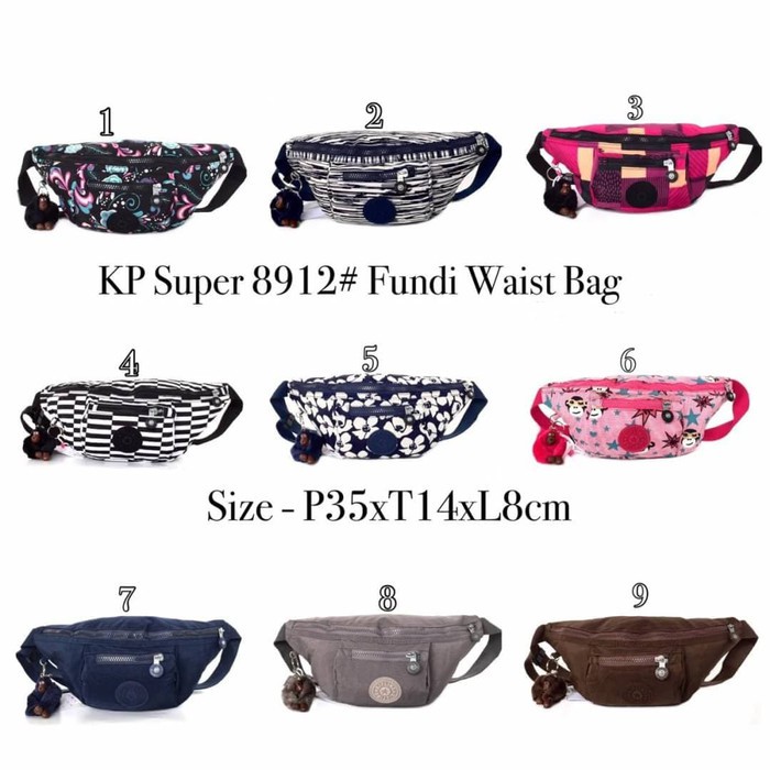 Jual Tas pinggang kipling 8912 fundi waist bag suprem import