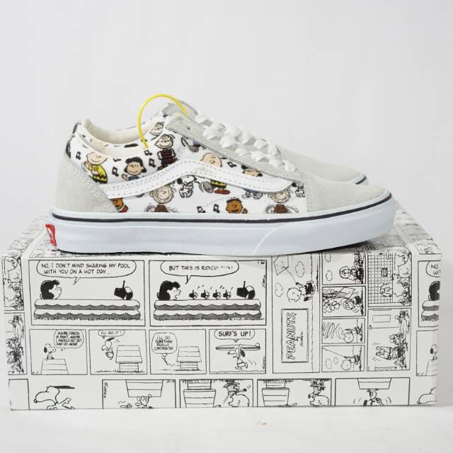 Jual Sepatu Vans Old Skool x Peanuts Snoopy Multi True White