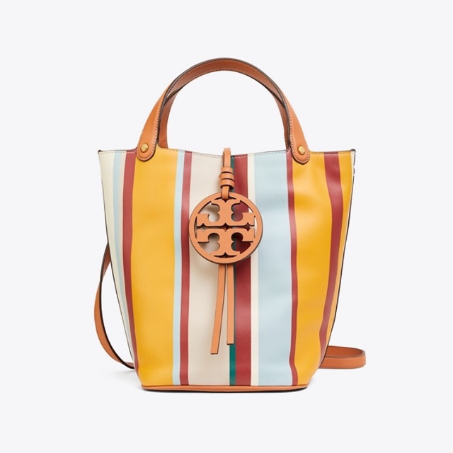 Tory burch miller striped mini online tote