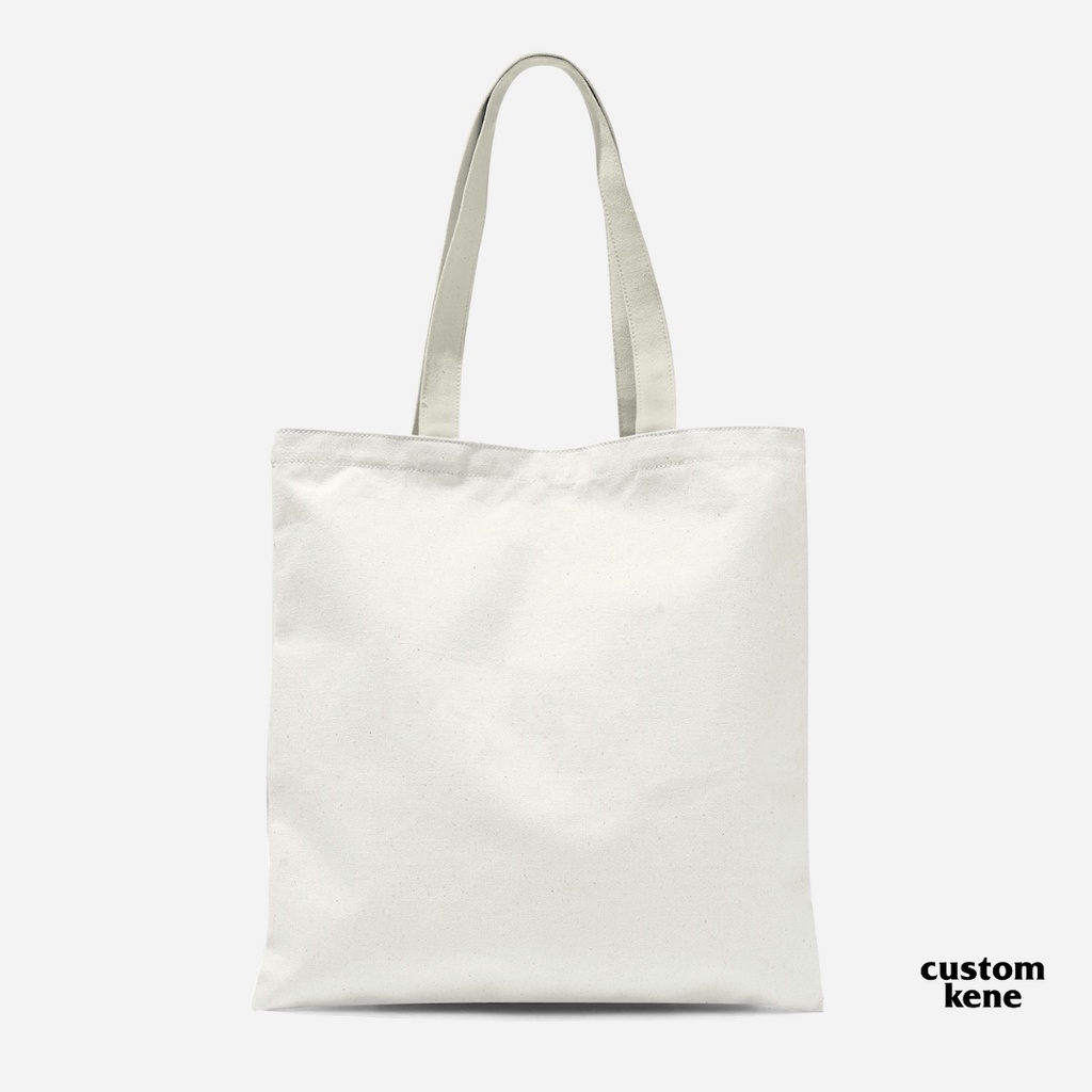 Jual TOTEBAG POLOS BLACU PUTIH TAS TOTE TOTE BAG WANITA TOTE