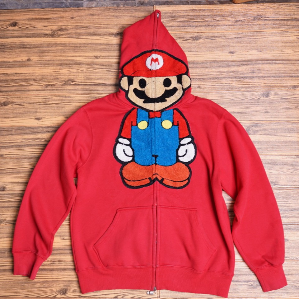 Bape mario hot sale hoodie