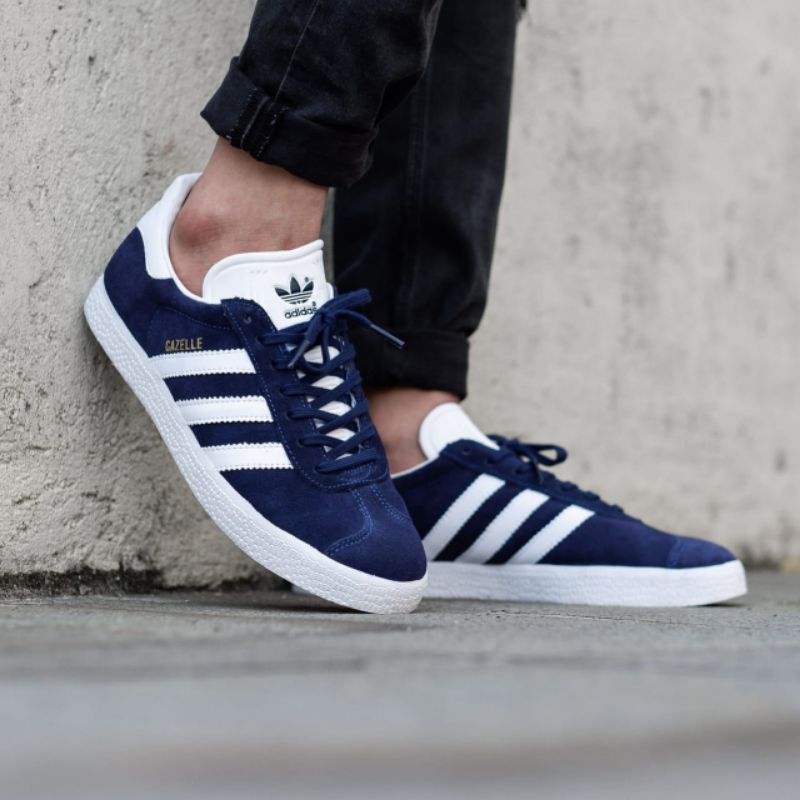 Adidas gazelle navy on sale white