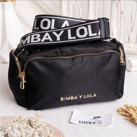 Jual Bimba Y Lola Nylon Zip Crossbody Black ORIGINAL 1000