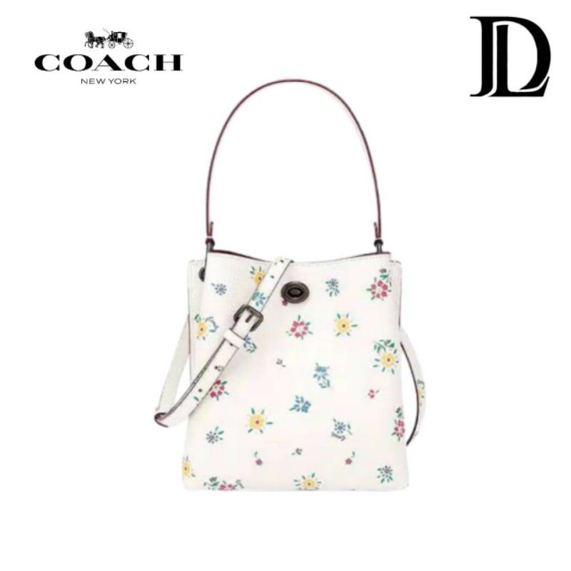 Coach charlie bucket bag on sale white