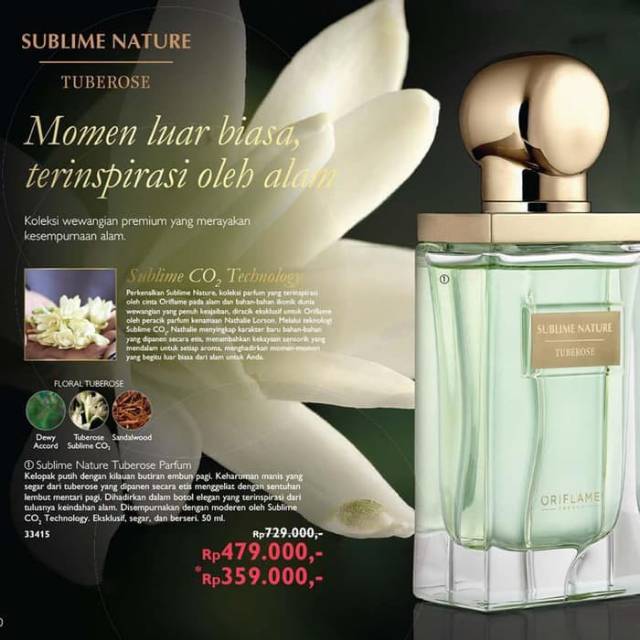 Sublime nature best sale tuberose oriflame review