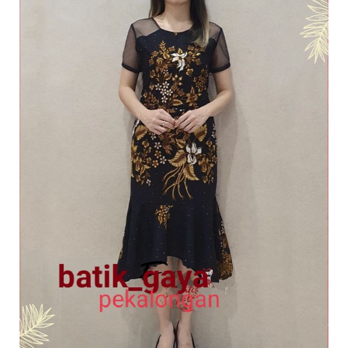 Model baju batik dress kekinian hotsell