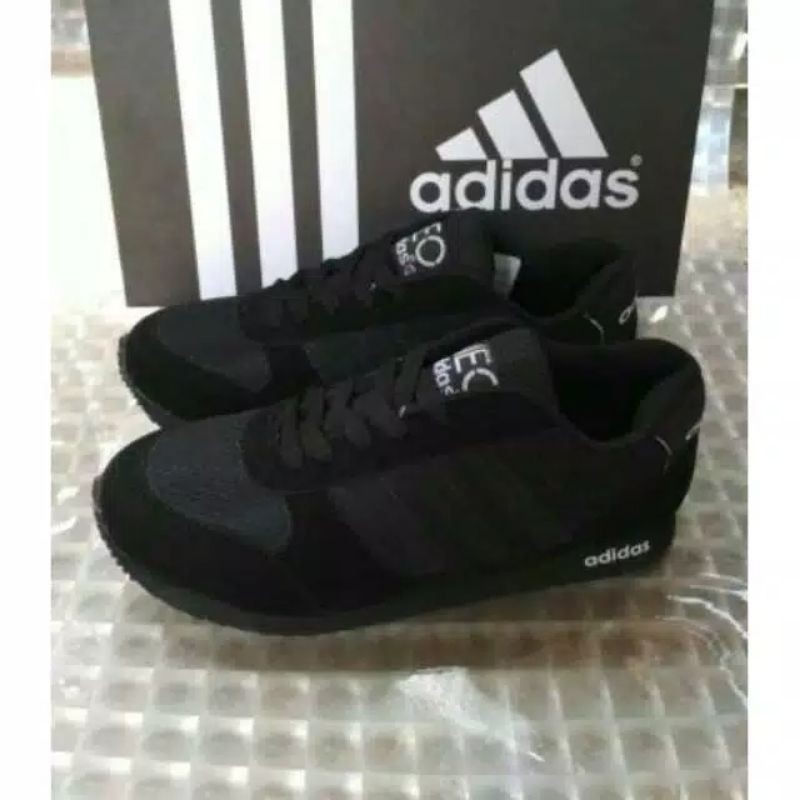 Sepatu adidas neo city racer full black sale