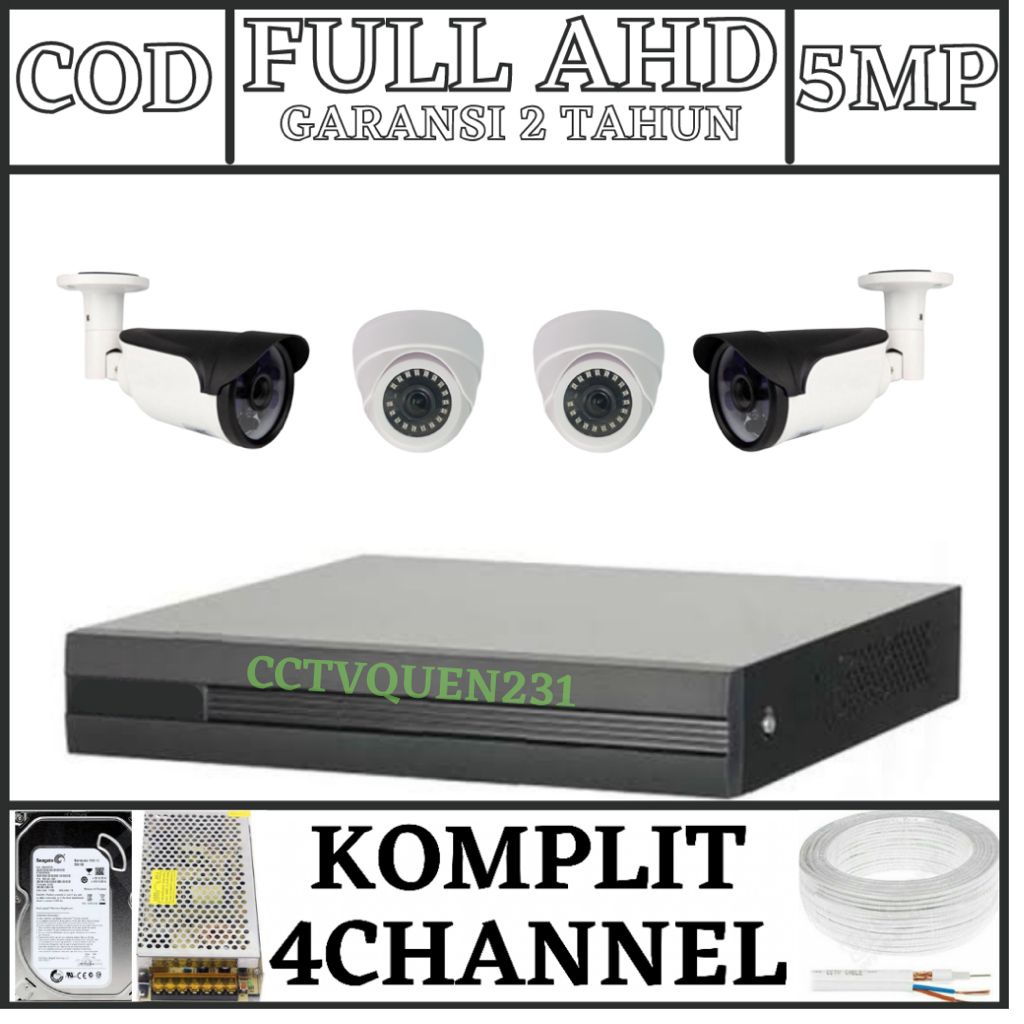 Paket cctv sale wireless 4 channel