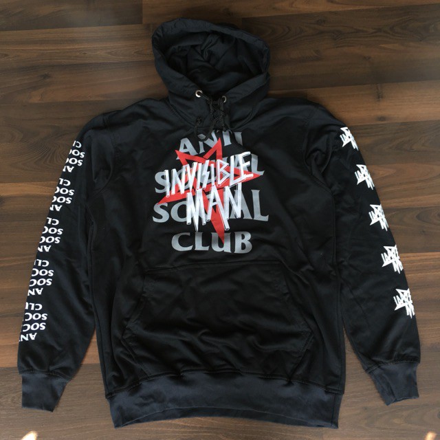 Anti social social sales club invisible man hoodie