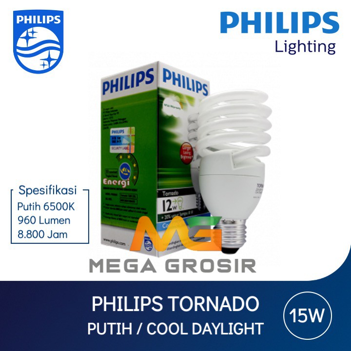 Philips tornado store 15w cool daylight