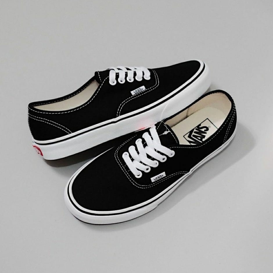 Vans authentic white clearance black