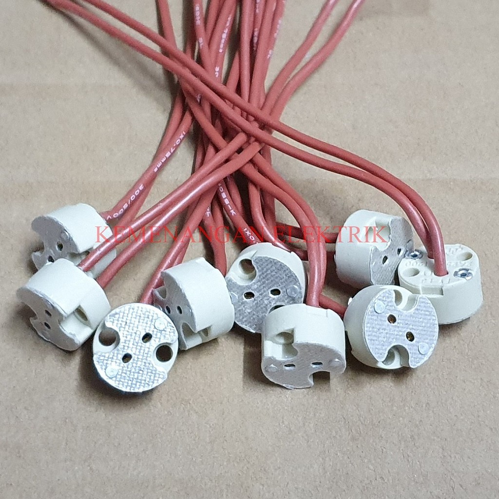 Jual FITTING LAMPU HALOGEN MR16 ITALY SOKET GU5.3 FITING TUSUK