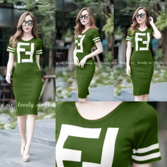 Baju cheap dress fendi