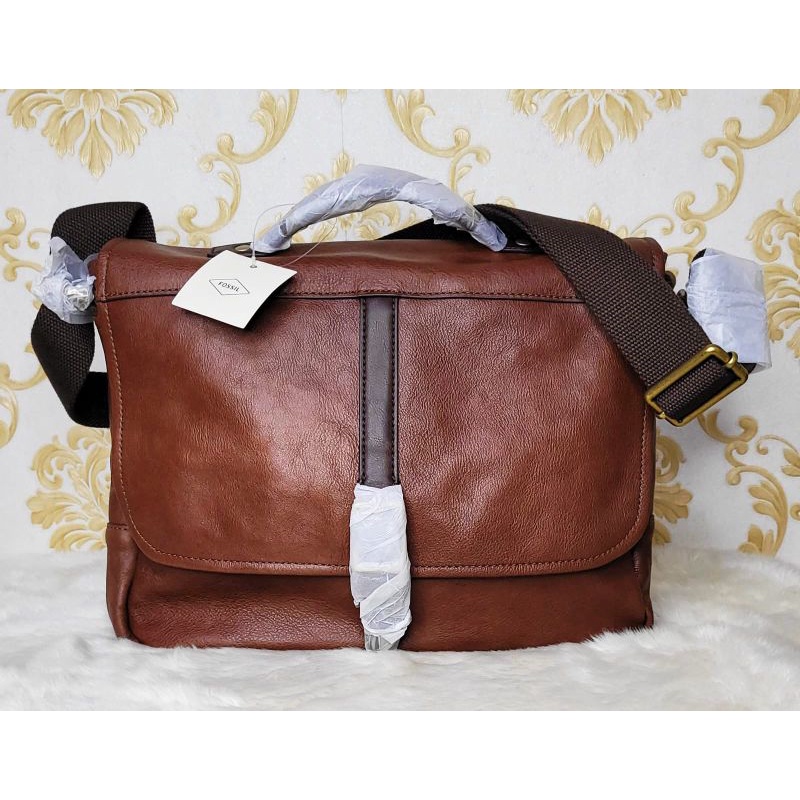 Jual Tas Fossil Evan Commuter brown Shopee Indonesia