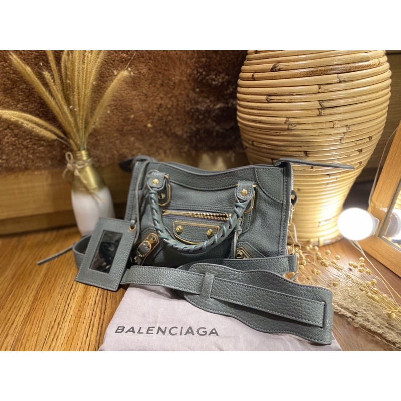 Balenciaga mini city hot sale gris acier