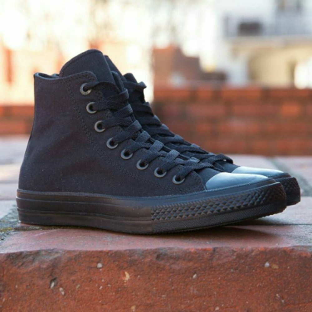 Jual TERBAIK Sepatu Converse All Star High Full Black Tinggi