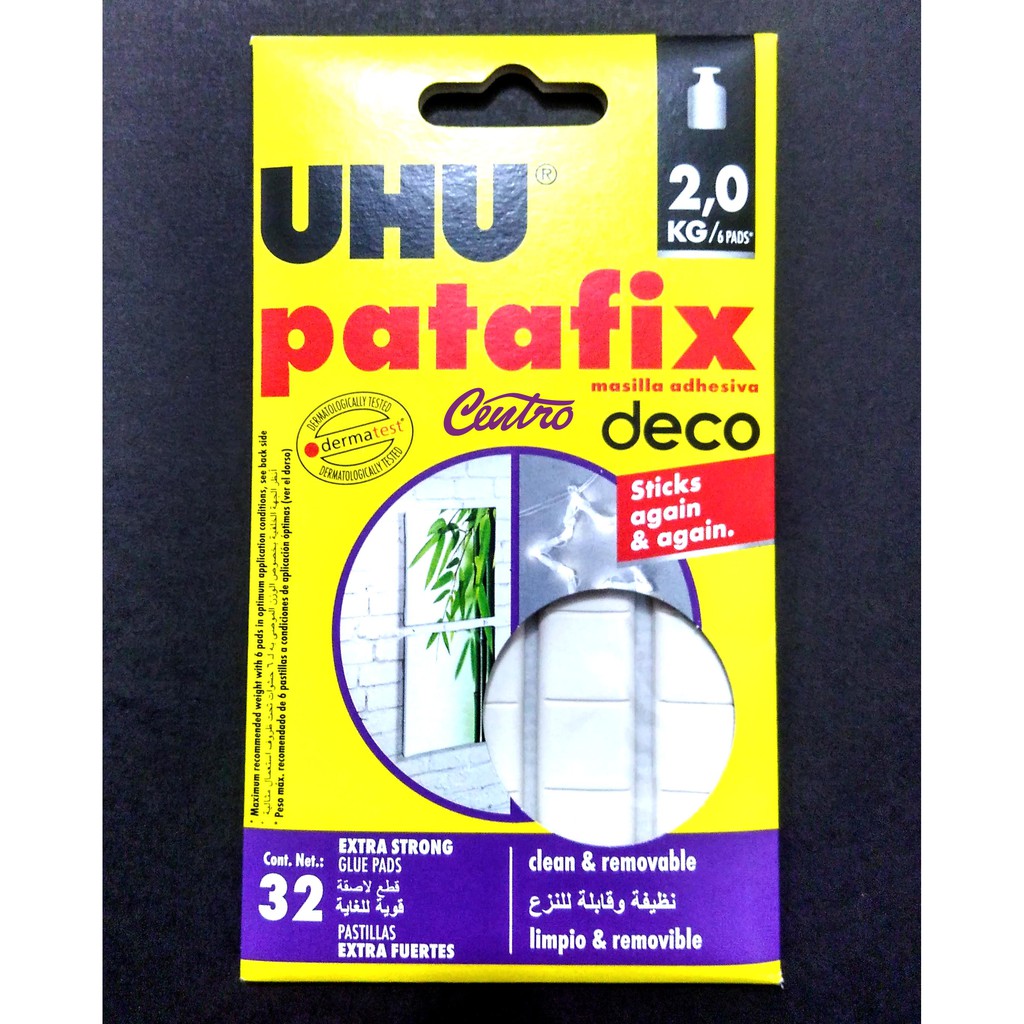 Jual UHU Patafix Deco 32 White Tack It Glue Pads Lem Pad Tackit