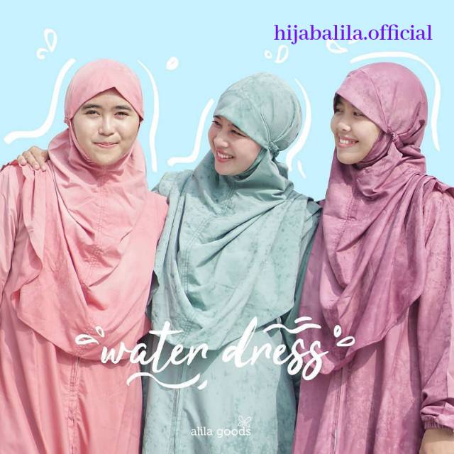 ALILA GOODS SET WATER DRESS By Alila Goods Baju Renang Muslimah