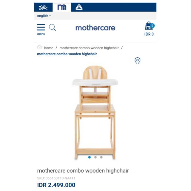 Mothercare wooden outlet high chair