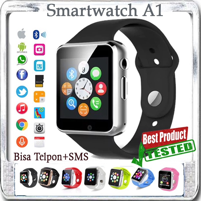 Jual SMART WATCH A1 Jam HP Smartwatch Bisa Pakai SIM Card dan