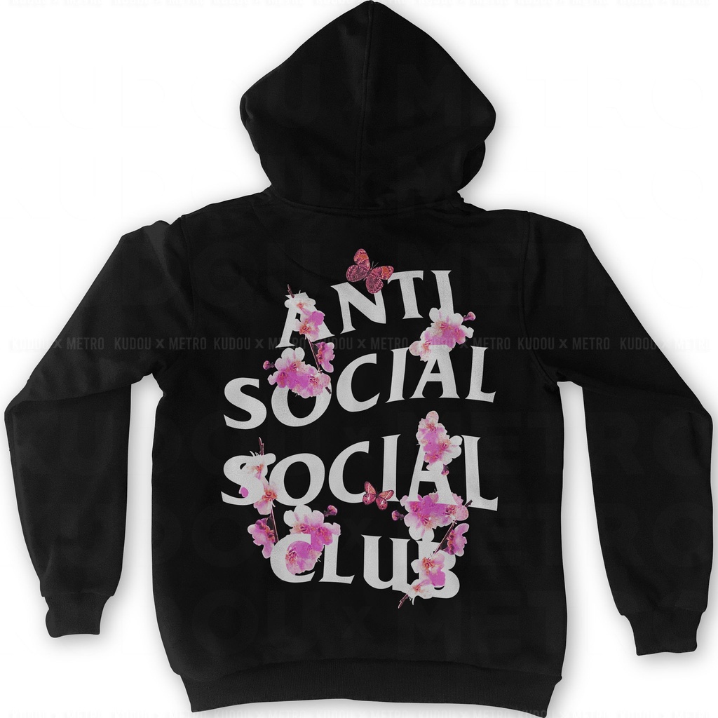 Anti social social 2025 club floral hoodie