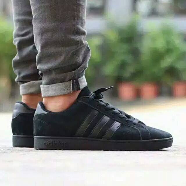 Adidas neo hitam best sale