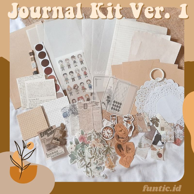 Jual Scrapbook Supplies Kit - Paket Scrapbook Aesthetic Design