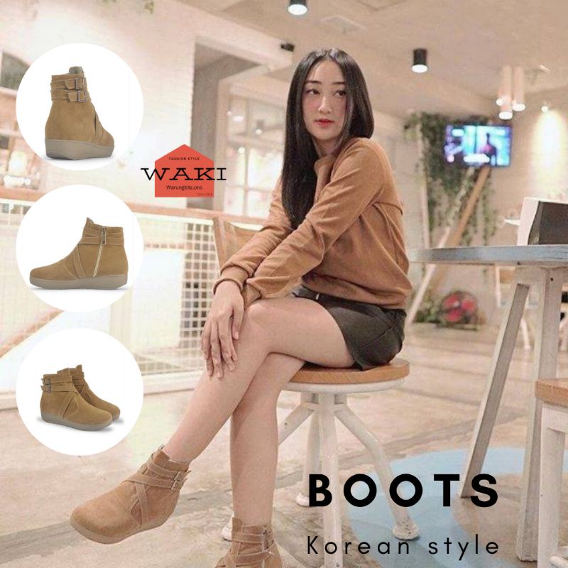 Sepatu boots sales korean style