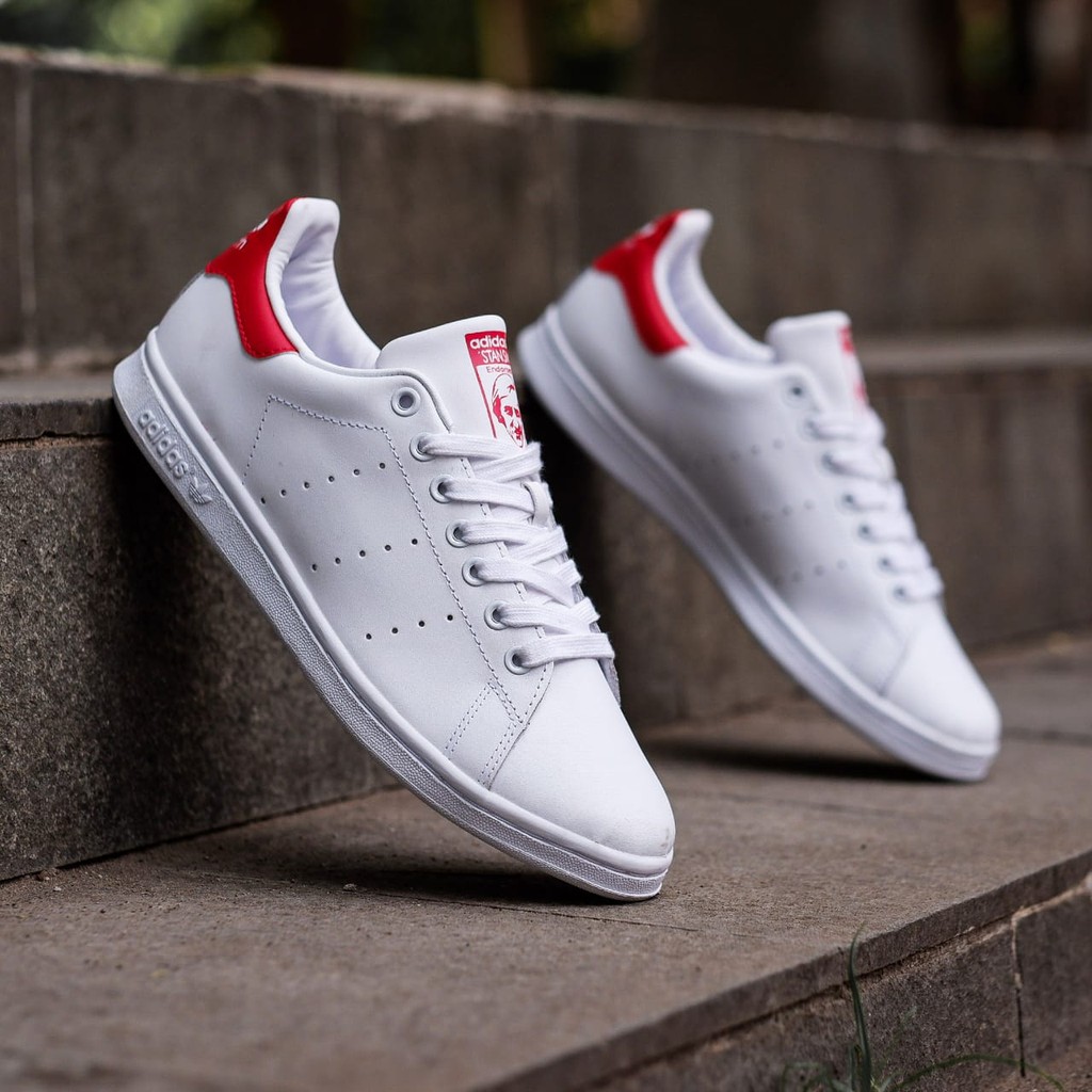 Jual ADIDAS STAN SMITH WHITE RED ORIGINAL Shopee Indonesia