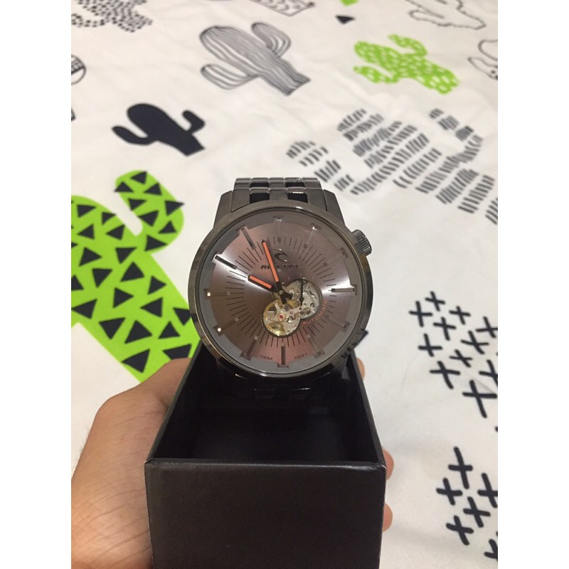 Jual JAM TANGAN RIPCURL AUTOMATIC GREY BRW MIDSIZE kecil