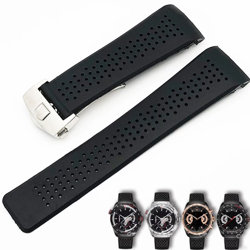 Jual Tali Jam Tangan TAGHeuer TAG Heuer Rubber Watch Strap