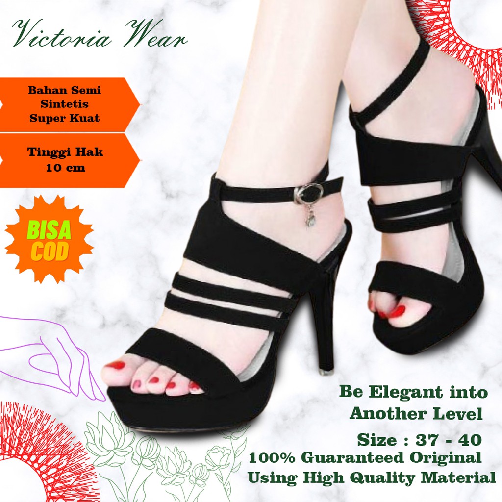 Sepatu high best sale heels 10 cm