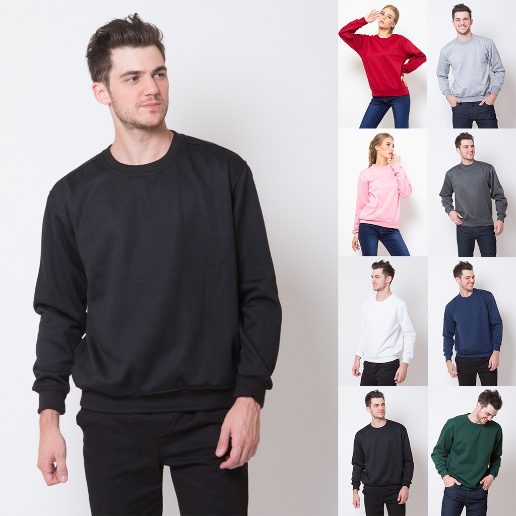 Jual Basic Sweater Collection Cotton Fleece M XXL Shopee