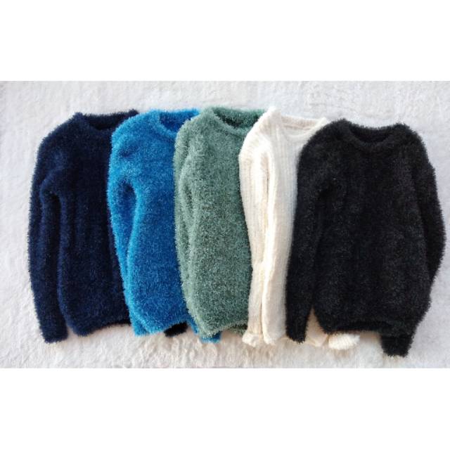 Jual Gully Sweater Sweater Bulu Korea Fur Sweater Shopee