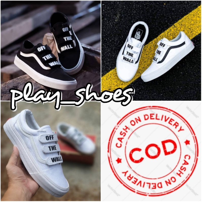 Jual VANS OLD SKOOL VELCRO OFF THE WALL WANITA PRIA BNIB IMPORT