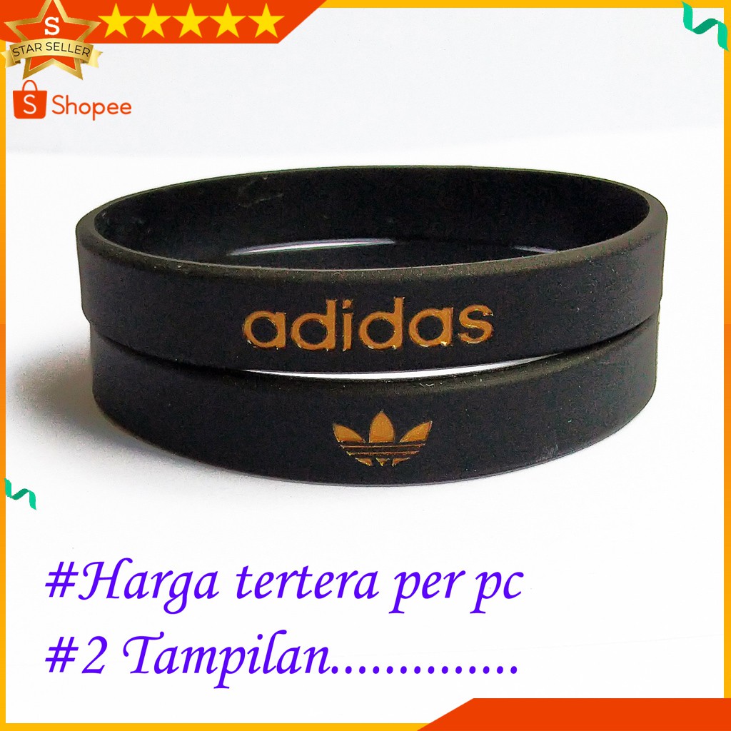 Jual BISA COD GELANG TANGAN PRIA GELANG KARET ADIDAS SPORT