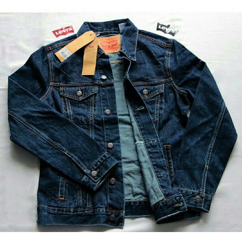 Jaket denim shop levis pria